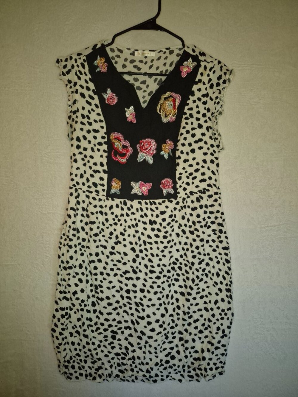 Kirundo Dress L Whimsygoth Cottagecore Boho Floral Embroidered Spotted